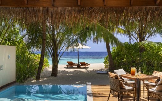 Deluxe Beach Bungalow with Pool at Huvafen fushi Maldives